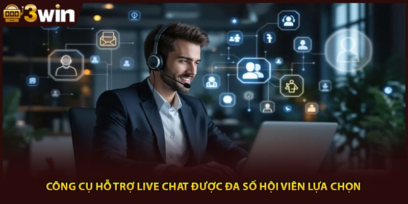 Công cụ hỗ trợ live chat được đa số hội viên lựa chọn